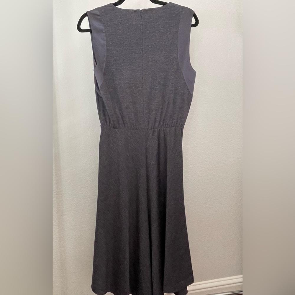 Brunello Cucinelli  Asymmetrical Charcoal Wool Dress M